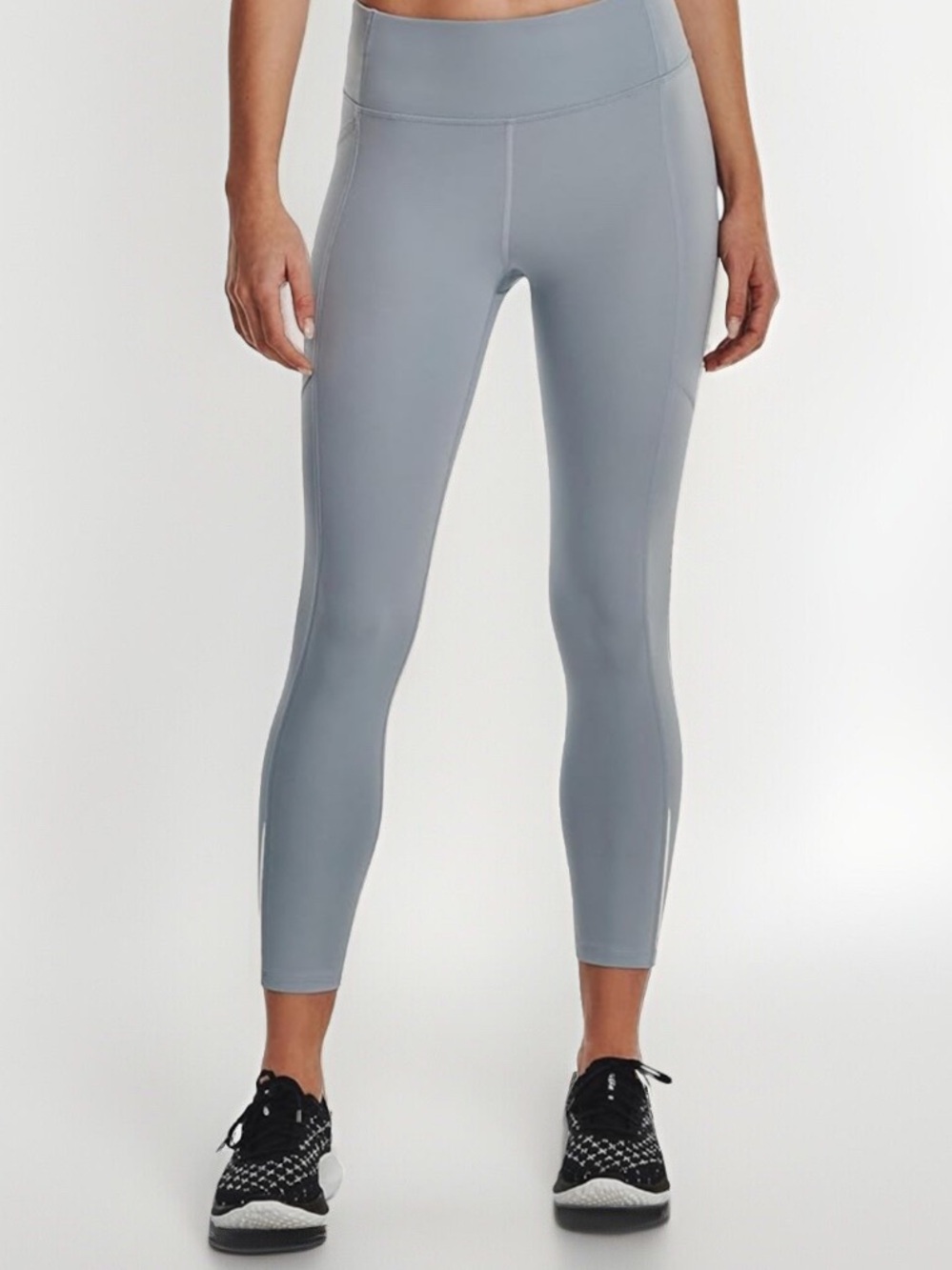 Under Armour Women Sz S UA Fly-Fast Ankle High Rise Light Blue New Tight Leggins